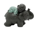 Buddha With Elephant 13x12cm