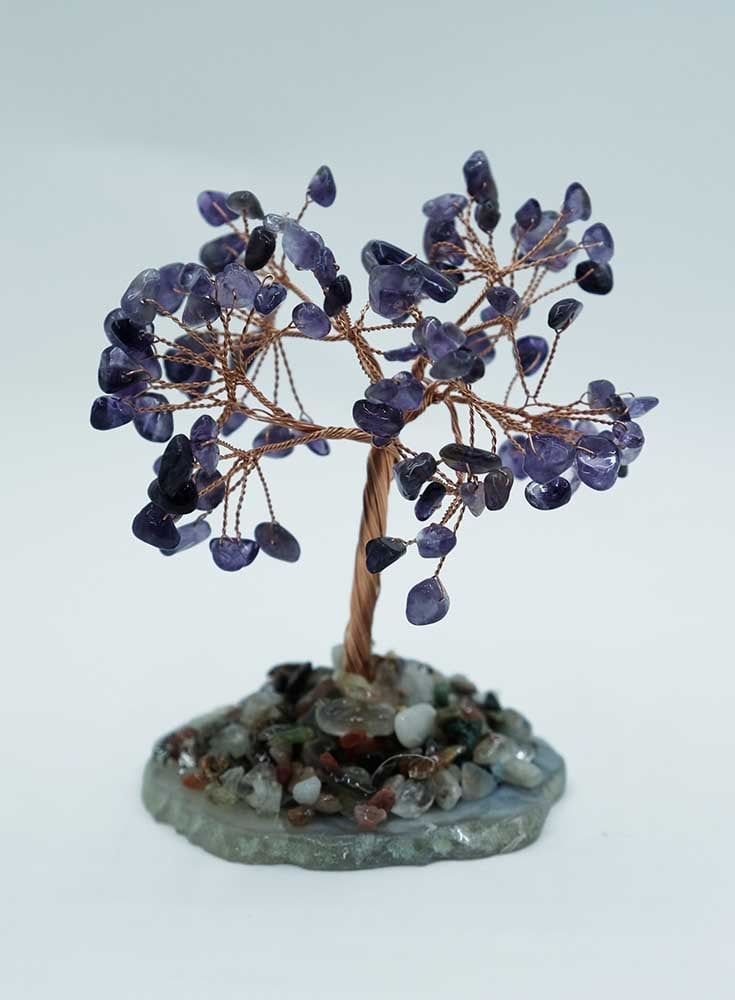 Tree Chip Amethyst On Agate