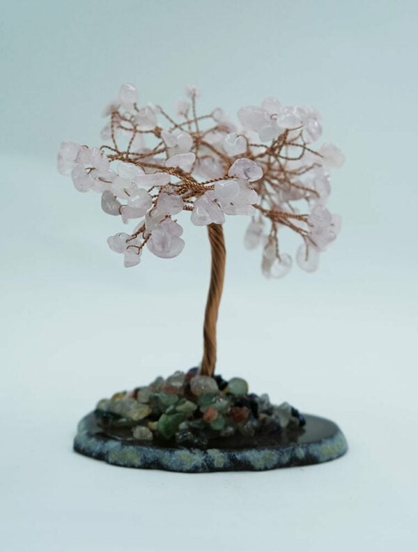 Tree Chip Rose Quartz On Agate