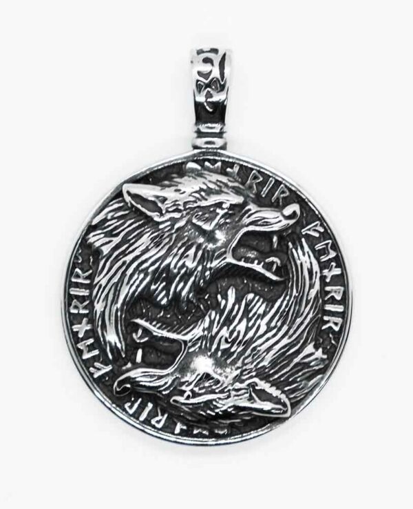 Pendant Stainless Steel Wolves