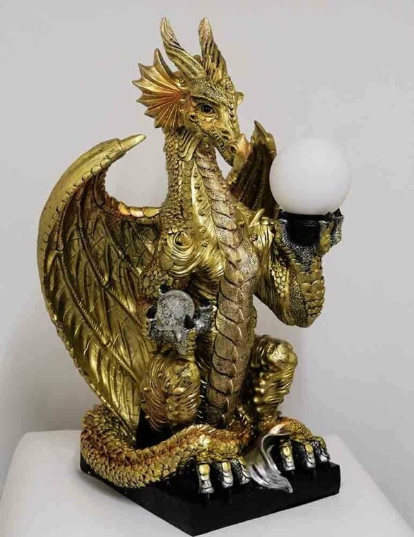 Dragon Lamp Gold COLLECTION ONLY