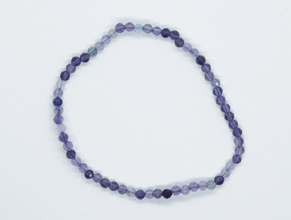 Bracelet 3mm Faceted Fluorite