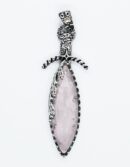 Pendant Drop Faceted Rose Quartz