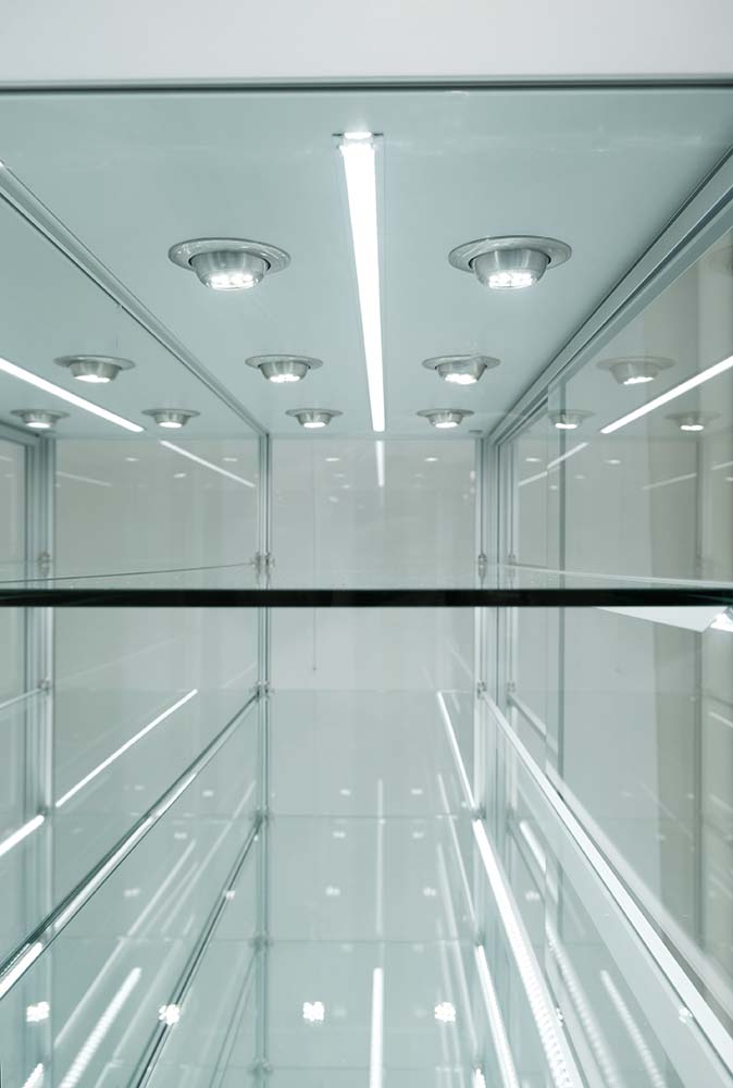 Glass Cabinet 1200X400X1980mm 6 Shelves Led Strip Lighting Code 99111 - Image 2