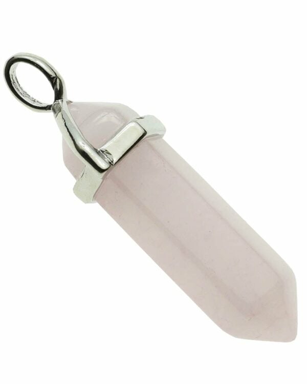 Pendant Fixed Wand Rose Quartz