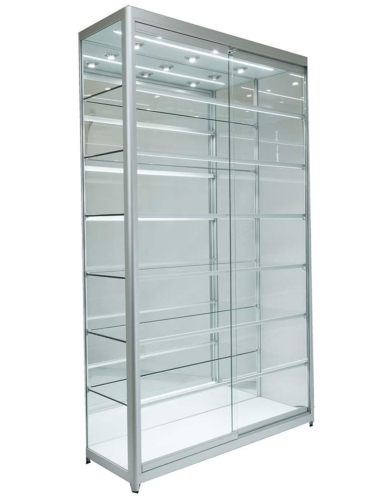 Glass Cabinet 1200X400X1980mm 6 Shelves Led Strip Lighting Code 99111