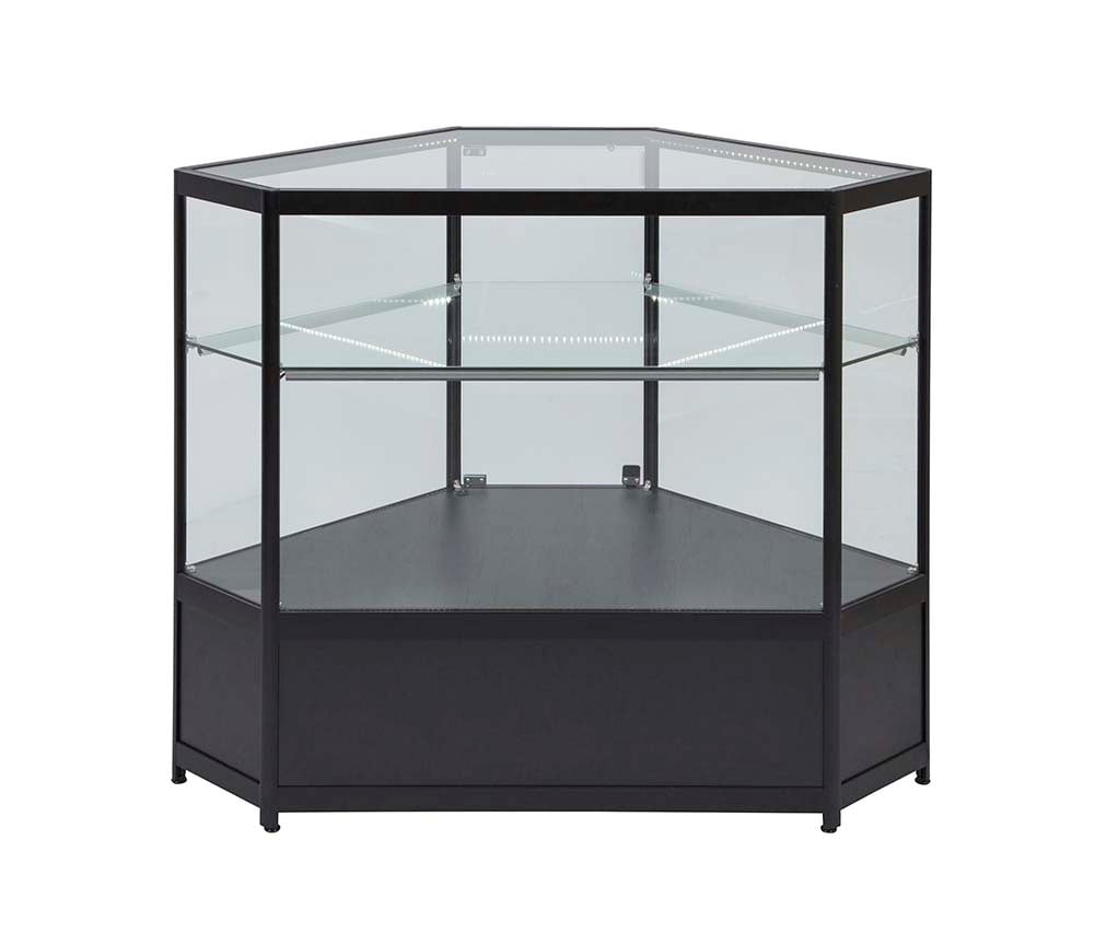 Corner Aluminium Display Glass Counter 850X850X1050mm SBT2 Code 99646