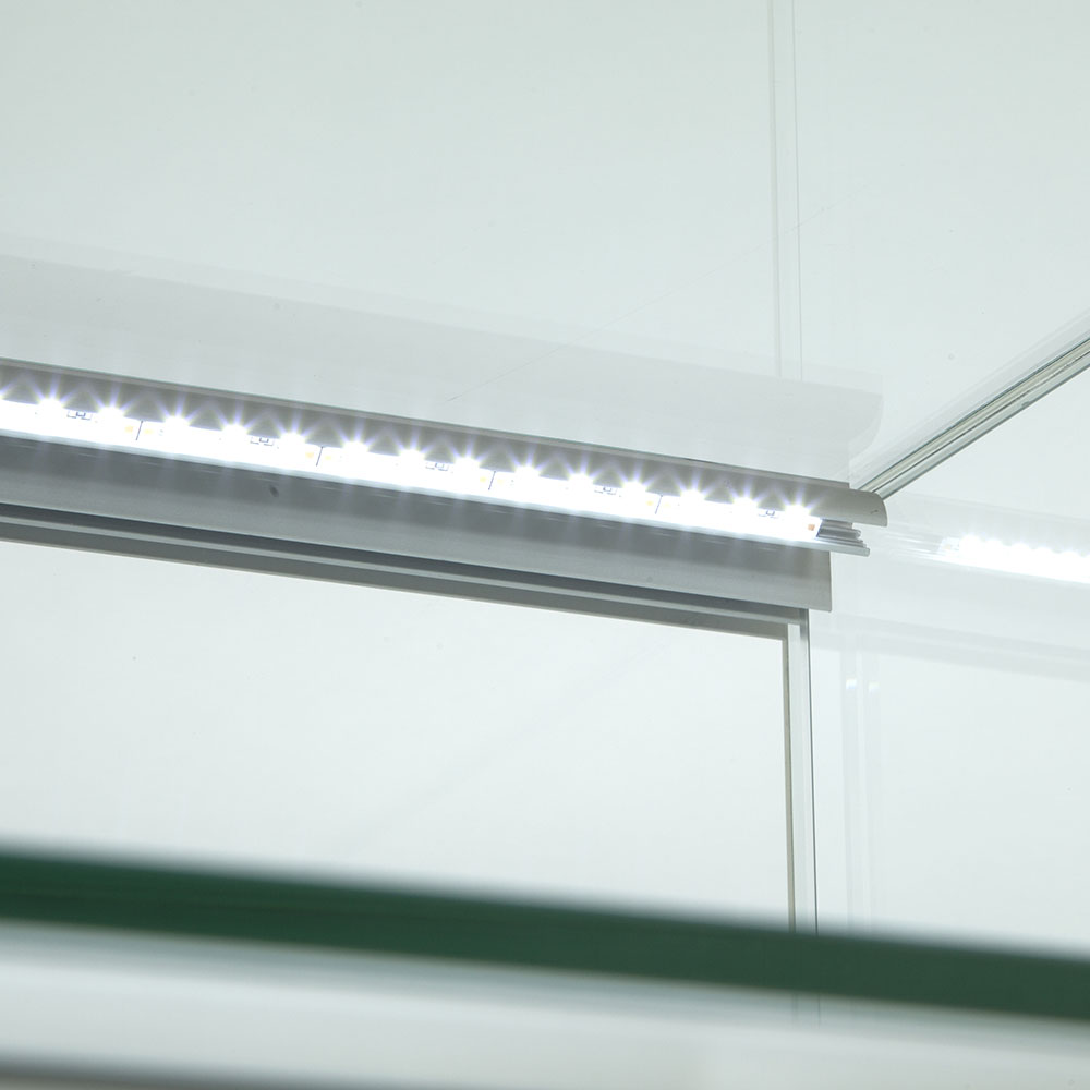 Glass Cabinet 1000X400X1980mm 4 Shelves Led Strip Lighting Code 99980 - Image 2