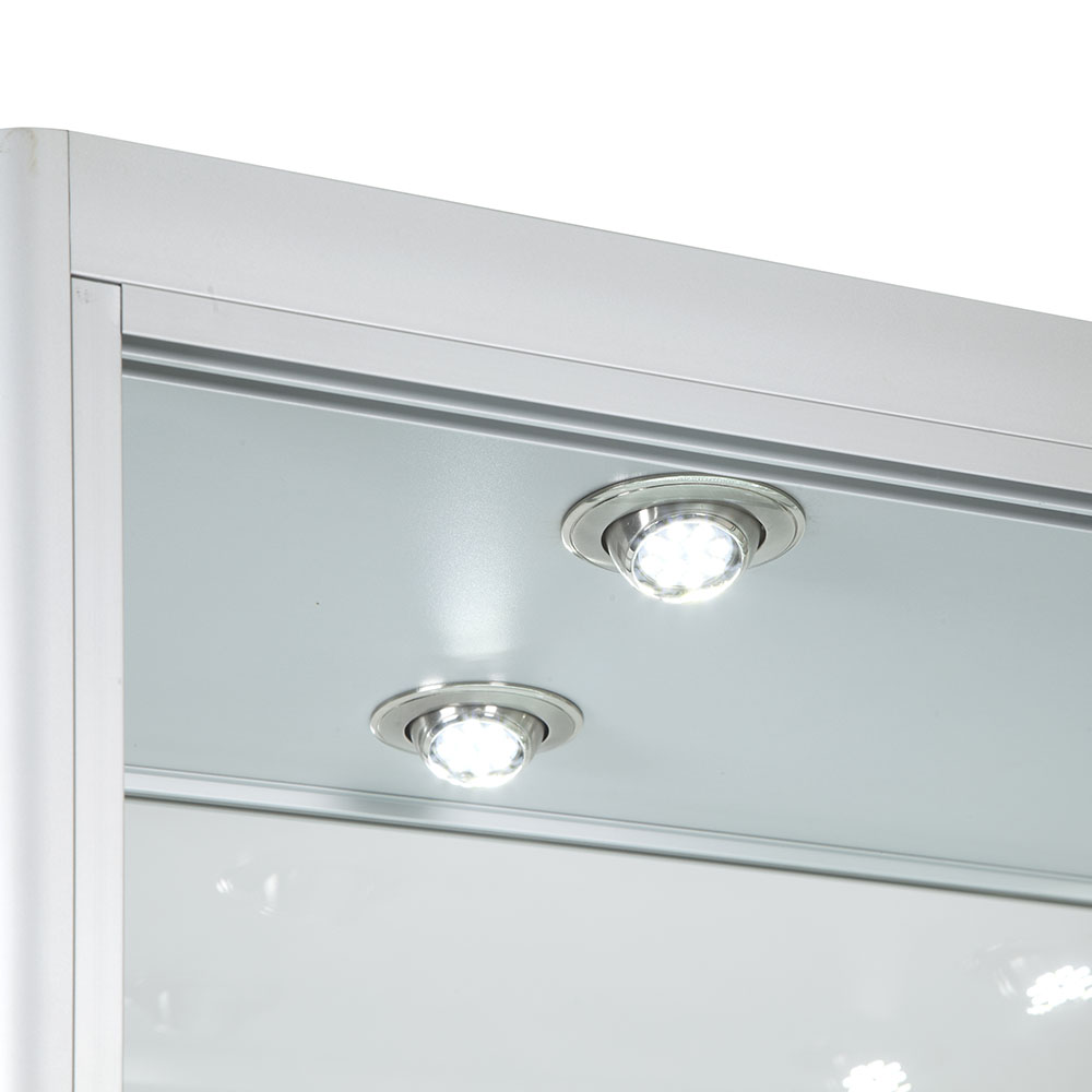 Glass Cabinet 1000X400X1980mm 4 Shelves Led Strip Lighting Code 99980 - Image 3