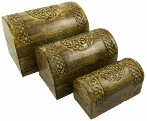 Box Chest Celtic Knot Set Of 3