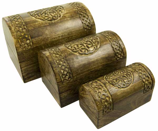 Box Chest Celtic Knot Set Of 3