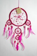 Dream Catcher 4 Circ Pink W17L42cm