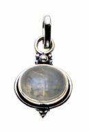 Silver Pendant Oval Rainbow