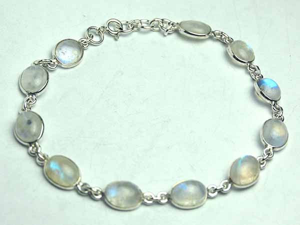 Silver Bracelet Rainbow Stones