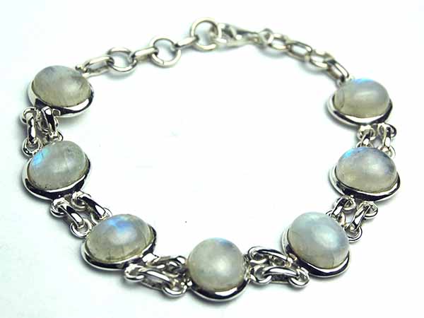 Silver Bracelet Rainbow Stones