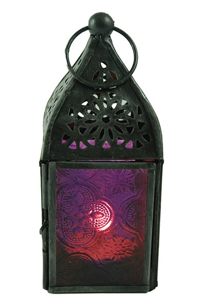 Lantern Candle Holder Purple