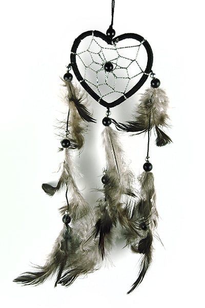 Dream Catcher Heart Black