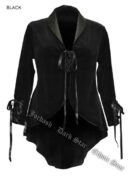 Jacket Black Velour Size 14