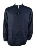 Shirt Mandarin Navy Size 46