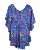 Kaftan Elasticated Rayon Navy