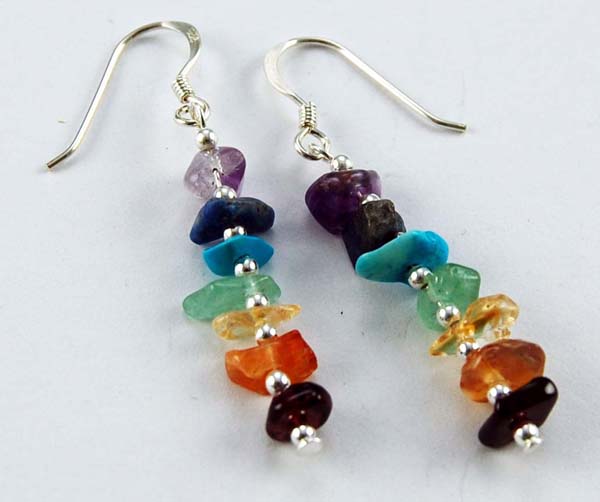Earring Chakra Stones