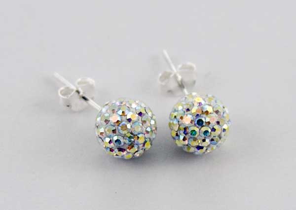 Earring Cluster Ab 8mm Ball