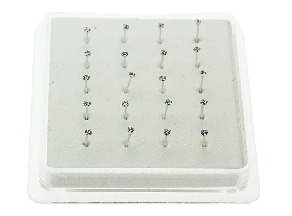 Nose Stud Silver 20pcs 1.8mm
