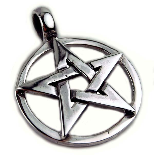 Pendant Silver Pentagram 36mm
