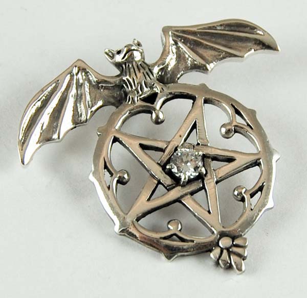 Pendant Silver Bat 34x35mm