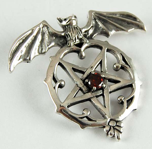 Pendant Silver Bat 34x35mm