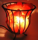 Salt Stones Iron Basket Lamp