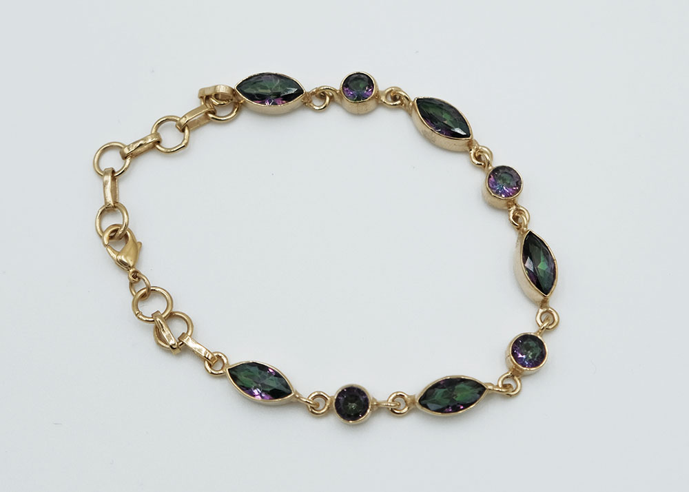 Gold PL Bracelet Mystic Topaz