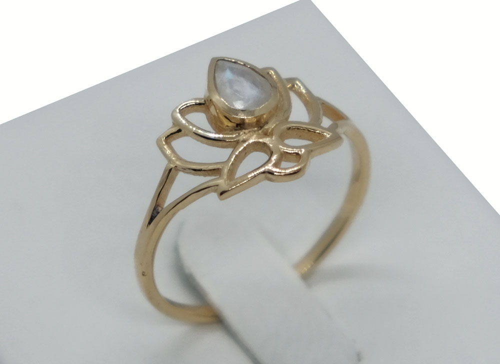 Gold PL Ring MRQ Cut Rainbow