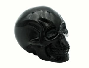 Skull Black Obsidian. H7.5cm x L8.5cm