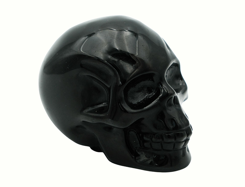 Skull Black Obsidian. H7.5cm x L8.5cm