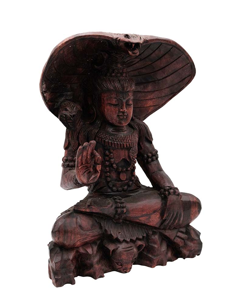 Wooden Buddha Thai Cobra 40cm