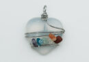 Pendant Heart Multi Opalite