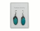 Earring Turquoise Oval Flower