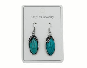 Earring Turquoise Oval Flower