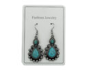 Earring Blue Howlite Pear