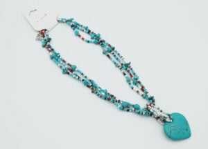 Necklace Blue Howlite Heart