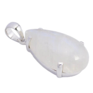 Silver Plated Pendant Rainbow Stone
