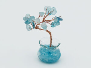 Tree Glass Pot Aquamarine