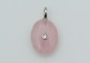Pendant Oval CZ Rose Quartz