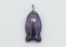 Pendant Fish With CZ Amethyst