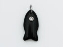Pendant Fish CZ Black Obsidian