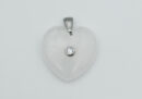 Pendant Heart CZ Clear Quartz
