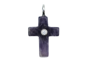 Pendant Cross With CZ Amethyst
