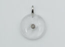 Pendant Round CZ Clear Quartz