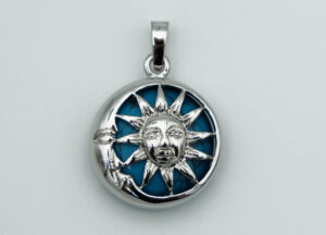 Pendant Sun Blue Howlite